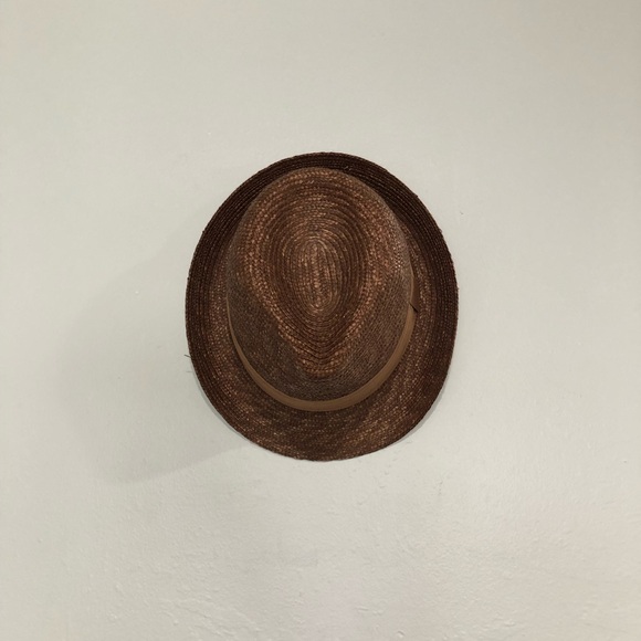 Two Banana republic straw fedora, brown and tan, brown size M/L, tan size L/XL, - Picture 4 of 6